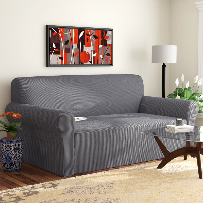 Andover Mills™ Stretch Box Cushion Sofa Slipcover & Reviews Wayfair